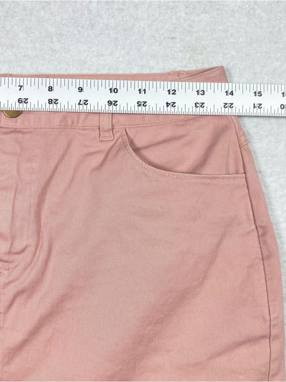 Forever 21 Mini Jean Skirt Women's M Dusty Rose Pink Y2K Pockets Flirty Denim - Picture 9 of 11